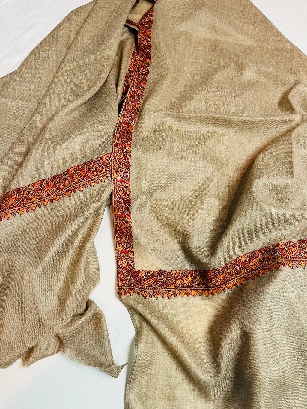 Kashmiri Tosha Shawl with Machine Embroidery
