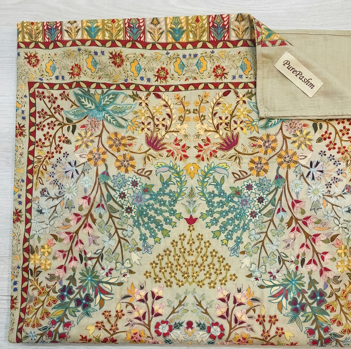 Kalamkari Shawl – Hand Sozni Embroidery